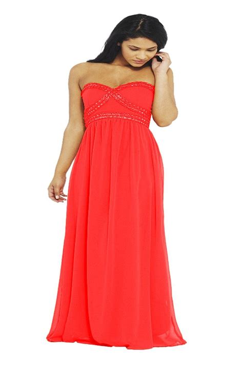 Ax Paris Jewel Chiffon Maxi Dress Red Size 18 Chiffon Maxi Dress