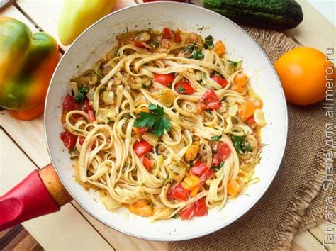 Очень вкусный ужин для всей семьи за 20 минут фетучини с помидорами ...