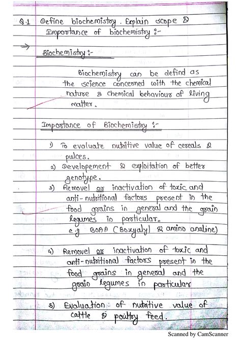 Solution Importance Of Biochemistry Agriculture Notes Studypool