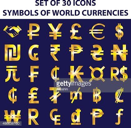 Symbols Of World Currencies. Stock Clipart | Royalty-Free | FreeImages