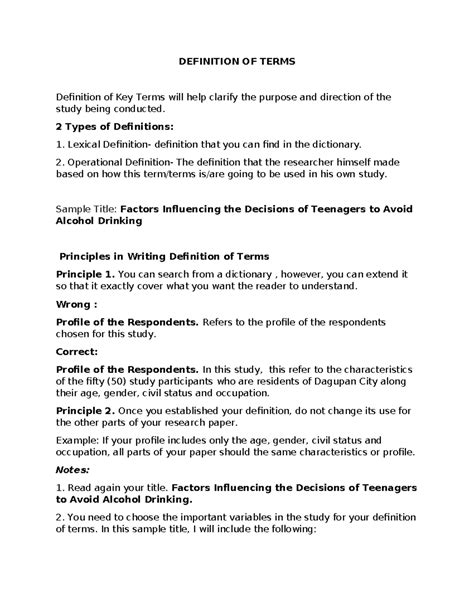 8 Definition of Terms - ddddd - DEFINITION OF TERMS Definition of Key