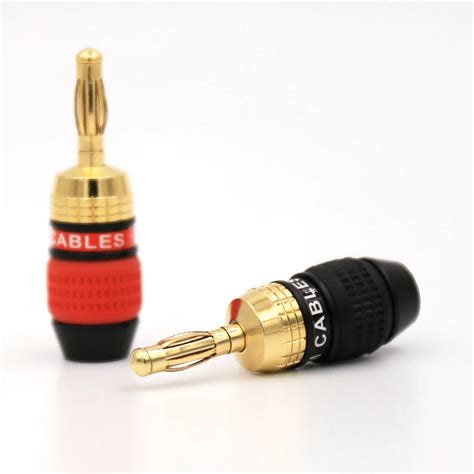 Speaker Banana Plug Connector Adaptador Monstro Banhado A Ouro K