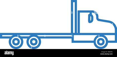 Truck Trailer Vector Icon Stock Vector Image And Art Alamy