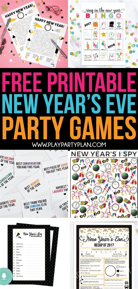 Free Printable New Years Eve Party Games