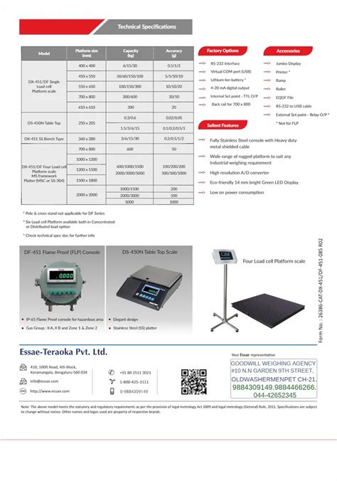 Digital ESSAE DS450SS WEIGHING SCALE For Business Use 30 Kg At Rs