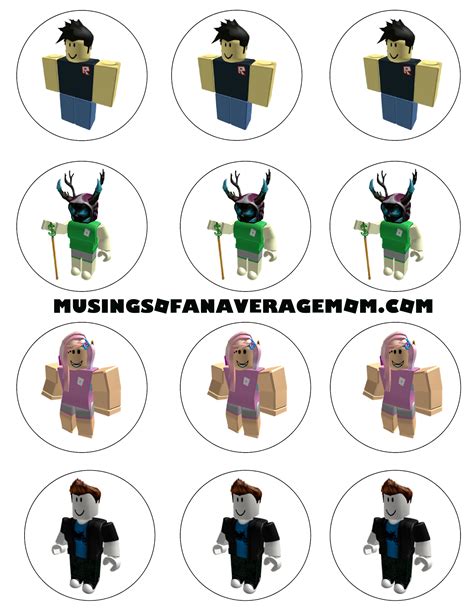 Free Printable Roblox Cupcake Toppers