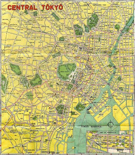 1948 Central Tokyo Map | Tokyo map, Map, Tokyo