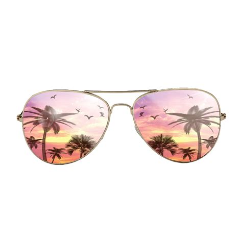 Beach Sunglasses PNG Picture, Summer Palms Beach Silhouette Gradient ...