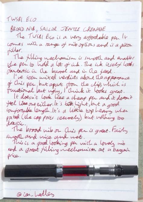 Twsbi Eco Fountain Pen Review Ian Hedley