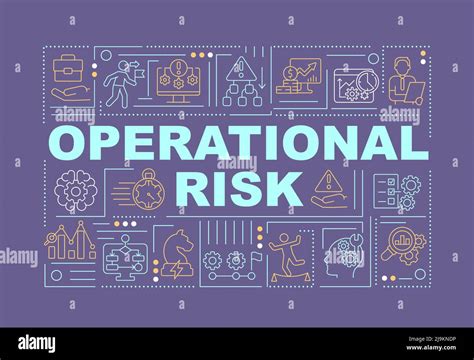 Operational Risk Word Concepts Dark Purple Banner Stock Vector Image