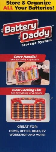 Battery Daddy Organizer - Red, 1 ct - Food 4 Less