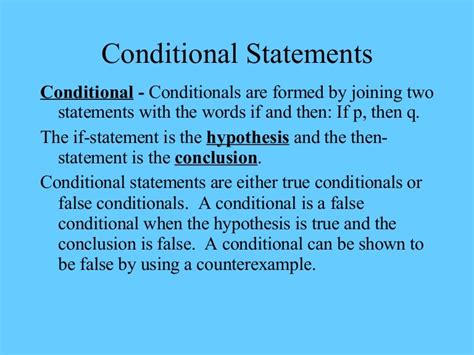 Conditional Statements