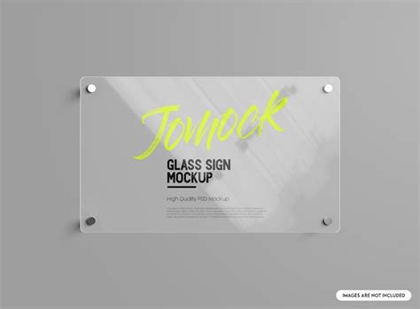 Premium Psd Glass Sign Mockup