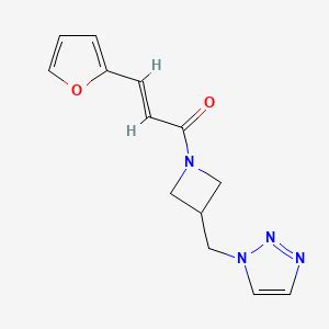 E 3 Furan 2 Yl 1 3 Triazol 1 Ylmethyl Azetidin 1 Yl Prop 2 En 1