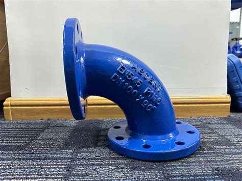 En Ductile Iron Pipe Fitting Blue Epoxy Coating Elbow Degree