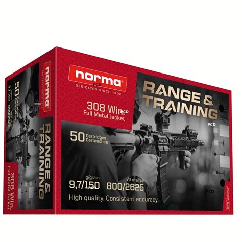 Balles Norma Range Training FMJ 6 5x55 SE 124 Grains Par 50