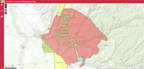 Evacuation/repopulation Map Released For Camp Fire | Ksby - Interactive ...