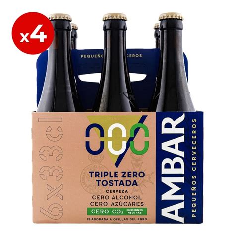 Comprar Cerveza Ambar Triple Zero Tostada 33 Cl Pack 24 Botellines