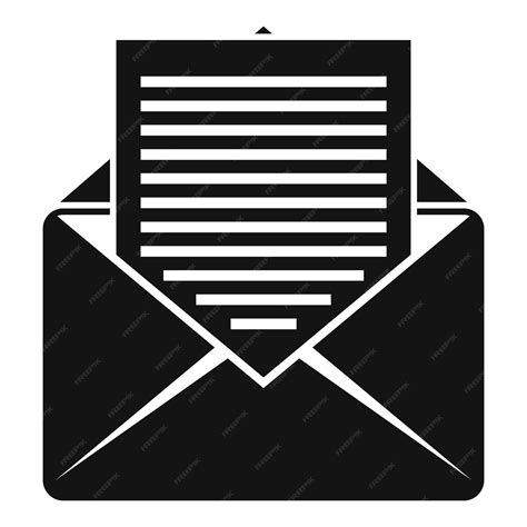 Email Icon Black And White Simple