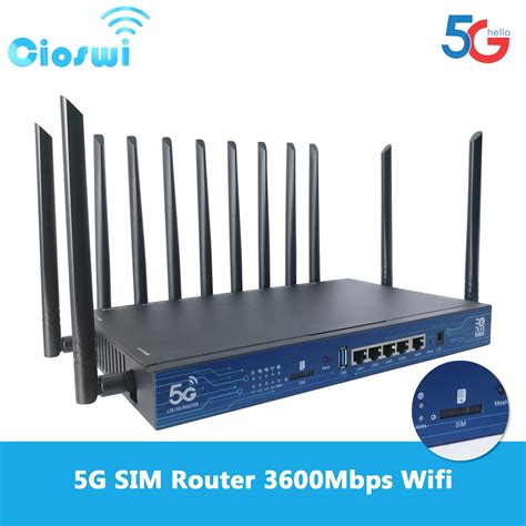 Cioswi High Speed 5G Router SIM Card 3600Mbps WiFi 5G NR NSA Modem