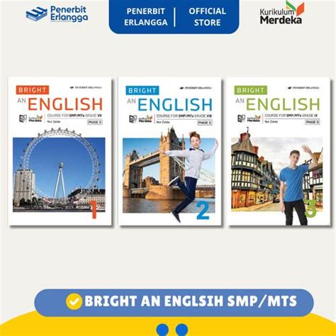 promo erlangga official buku bright  english   smpmts