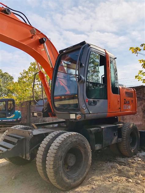 Original Hitachi Zx130w Used Wheel Digger 13 Ton Second Hand Excavator