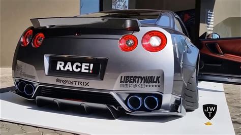 Modified Nissan Gt R R Liberty Walk W Armytrix Exhaust Start Up