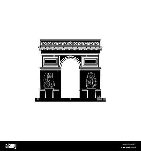 World Attractions Arc De Triomphe In Paris Stock Vector Image And Art