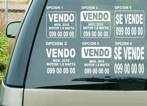 Cartel En Vinilo Adhesivo Para Vehiculos Unid Se Vende En