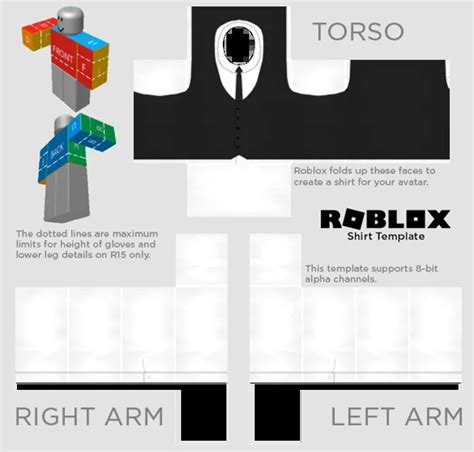 Free Roblox Template Dark Vest Design Template | PIXLR