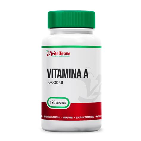 Vitamina A Dose Diaria Ui - Vitamina A 10.000 UI - 120 Cápsulas - Avitalfarma - Farmácia de ...