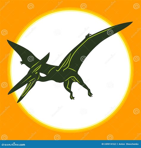 Pterod Ctilo Es Un G Nero De Silueta De Pterosaurios Ilustraci N Del