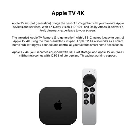 Apple TV 4K Remote 3rd Gen (64GB, 128GB) | Shopee Philippines