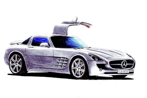 2003 Mercedes-Benz SLR McLaren concept Drawing by Michele Lupini - Fine ...