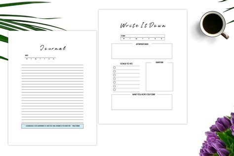 Meditation Journal Printables Mindful Journal Printables Morning