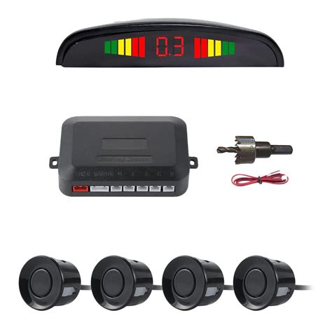 Парктроник с LED дисплей, 4 сензора, Черен D52 - eMAG.bg