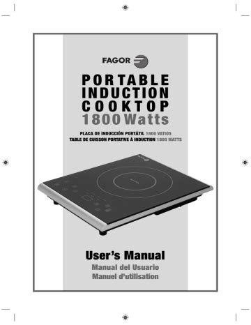 Fagor Portable Induction Cooktop User Manual Manualzz