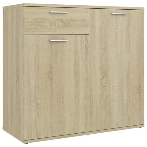 VIDAXL Dressoir 80x36x75 Cm Spaanplaat Sonoma Eikenkleurig Leen Bakker