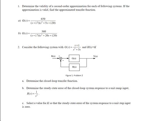 Solved Determine The Validity Of A Second Order Chegg