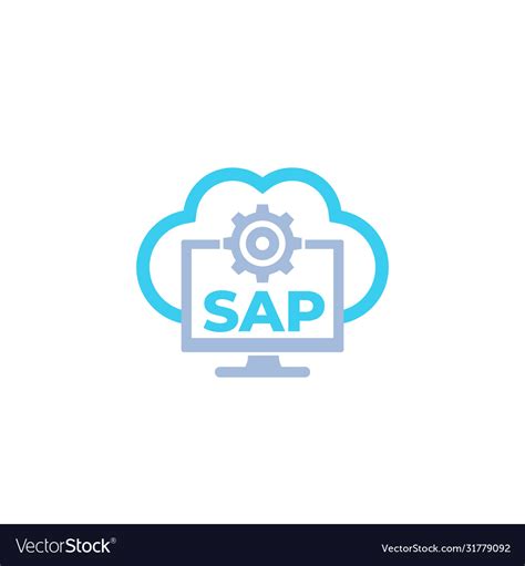 Sap Business Cloud Software Icon Royalty Free Vector Image