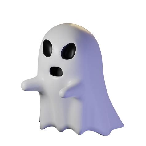 White floating ghost with black eyes 28900120 PNG