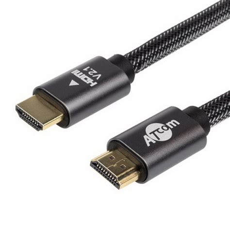 Кабель Atcom (AT23781) Premium HDMI-HDMI ver 2.1, 4К, 1м, Black, пакет ...