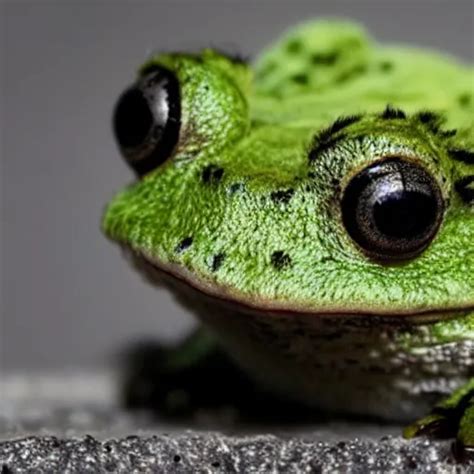 Photo Of A Fluffy Fuzzy Frog With Fur Stable Diffusion