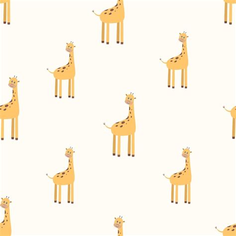 Premium Vector | Seamless cartoon cute giraffe pattern endless ...