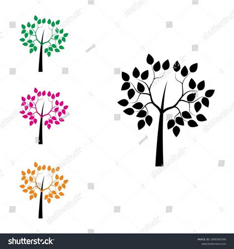 Simple Tree Decor Silhouette Vector Image Stock Vector (Royalty Free ...