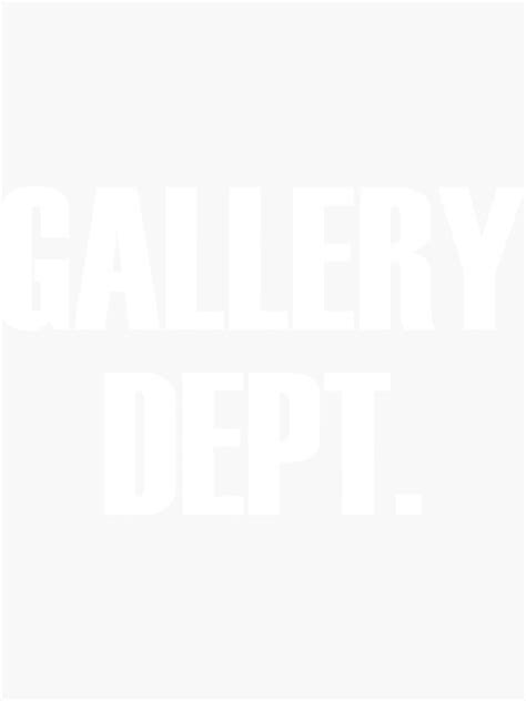 Gallery Dept Sticker By Westleycarter Redbubble