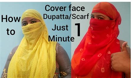 How To Face Cover Dupatta Scarf In Just Minute Simple Easy