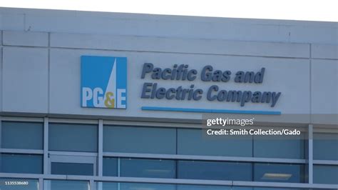 Close Up Of Logo Atop Headquarters Of Utility Company Pacific Gas And