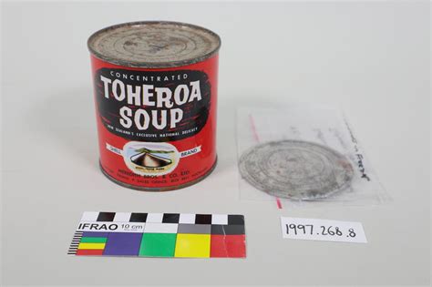 Empty Tin: Toheroa Soup - Canterbury Museum