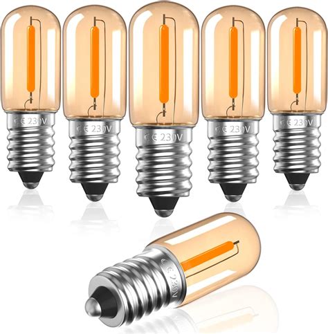 Bonlux E14 LED Light Bulbs 1W Ultra Warm White 2200K T16 Vintage